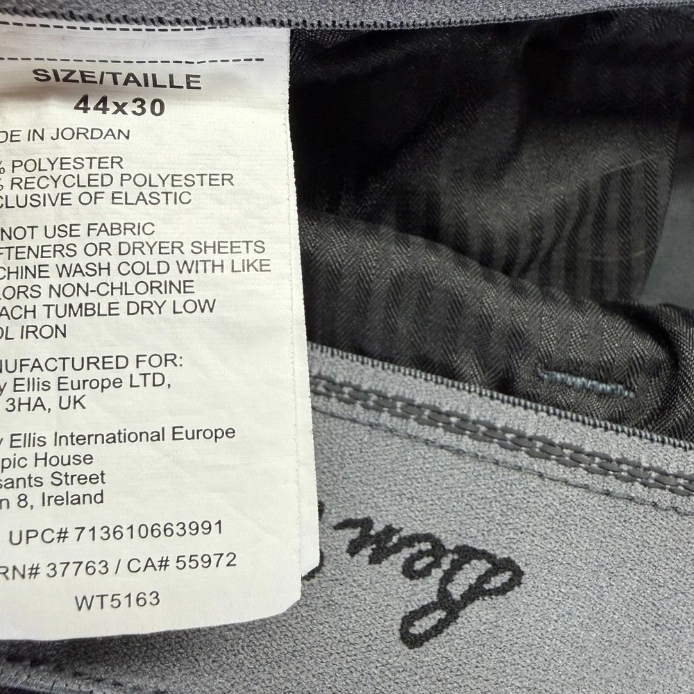 Ben Hogan Flex Pant Men's 44x30 Gray Polyester Golf Performance Sports Stretch